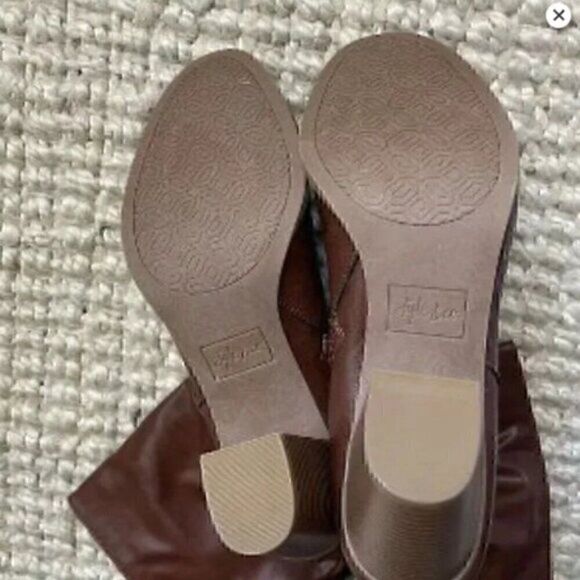 Style & Co. Womens Faux Leather Mid-Calf Boots saraa Brown western cowboy 10.5 - Picture 6 of 7